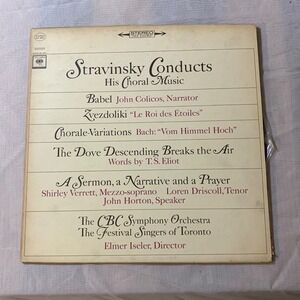 Stravinsky Conducts His Choral Music Vinyl LP Columbia Masterworks Stereo